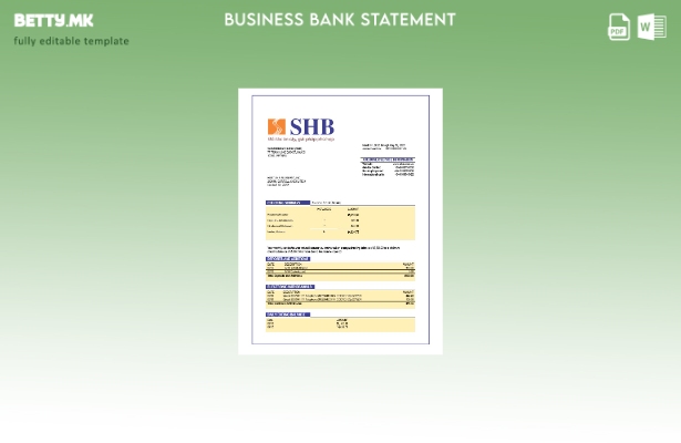 модерен стил Извод на организација на банката Сајгон Ханој (SHB) Шаблон Word и P